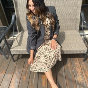 Vanilla Bay, Maxi Dress, sz Med, Cheetah print